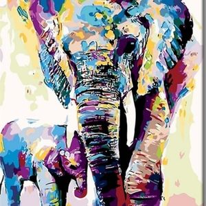 Elephant paint-by-numbers